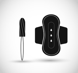 Tampon and pad icon vector