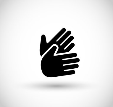 Icon with two hands vector