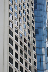 Glass of Business tall buildings.