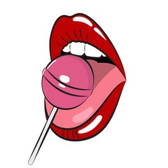 Lollipop in the mouth