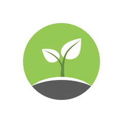 Eco logo, emblem, symbol.