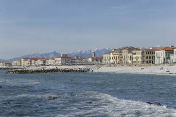 Fototapeta na wymiar Beach of Marina di Pisa