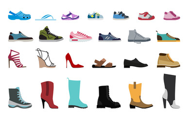 Collection Men's, Women's and children's footwear. Stylish and fashionable shoes, sandals and boots.