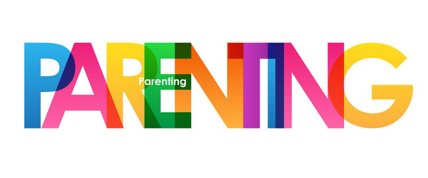 PARENTING Colourful Vector Letters Icon