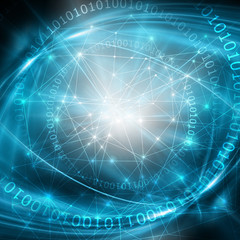 Best Internet Concept of global business.Technological background. Rays symbols Wi-Fi, of the Internet, television, mobile and satellite communications