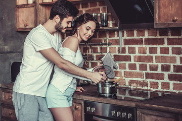 Couple in the kitchen