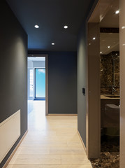 Interiors of a modern apartment, corridor