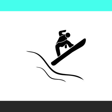 Snowboard vector  icon.