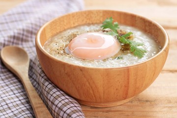 Fototapeta na wymiar Pork rice porridge