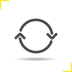 Cycling arrows glyph icon