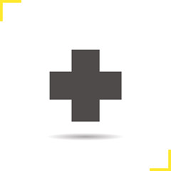 Medical cross glyph icon