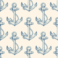 Seamless pattern with anchors © artspace