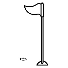 golf flag isolated icon vector illustration design
