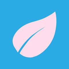 Leaf icon. Fresh natural product. Organic product symbol. Flat design style.