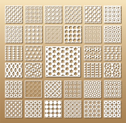 Set of die cut cards