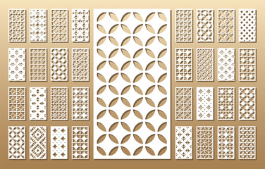 Set of die cut cards