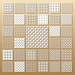 Set of die cut cards