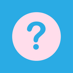 Question mark sign icon. Help symbol. FAQ sign. Flat design style. 