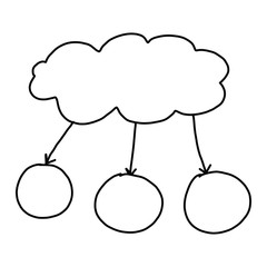 Hand of businessman drawing graphics a symbols geometric shapes graph to input information concept.