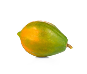 ripe papaya isolated on a white background