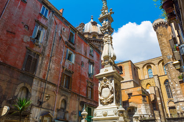 A Square In Naples, Italy
