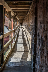 Begehbare Stadtmauer in Rothenburg ob der Tauber