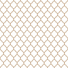 Flat outline moroccan seamless pattern vector - obrazy, fototapety, plakaty