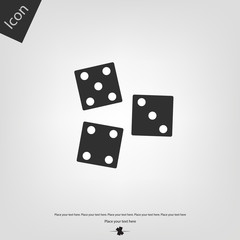 Game dice vector icon