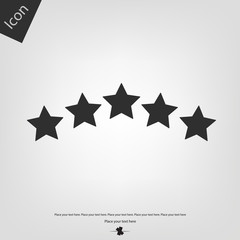 5 stars vector icon