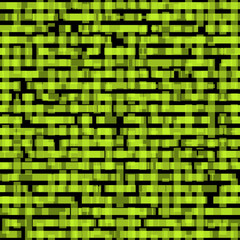 Dynamic green background in hi-tech style. Seamless pattern from rectangles.