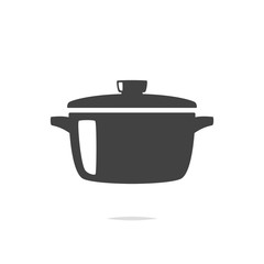Cooking pot icon vector - obrazy, fototapety, plakaty