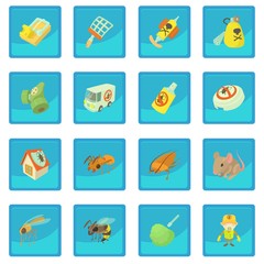 Pest control terminate icon blue app