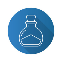 Sea salt flat linear long shadow icon