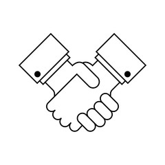Handshake vector icon. Business handshake