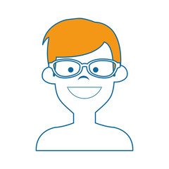 Young man profile icon vector illustration graphic design