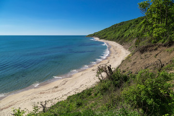 Beach and mountain in Bulgarian Black Sea coast
