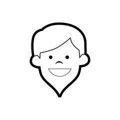 Obraz na płótnie Canvas Young man profile icon vector illustration graphic design