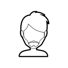 Young man profile icon vector illustration graphic design