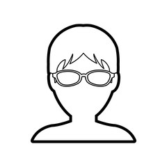 Young man profile icon vector illustration graphic design