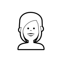 Obraz na płótnie Canvas Young woman profile icon vector illustration graphic design