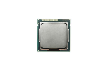 Processor chip, cpu (central processing unit) isolated.