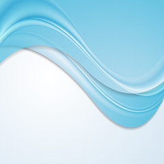Bright blue abstract smooth waves background