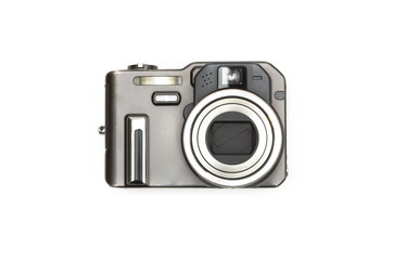 Photo camera isolated on white background.