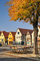 Häuser des historischen Stadtkerns Altkötzschenbroda in Radebeul, Sachsen, Deutschland