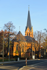 Evangelische Markuskirche in Pieschen, Dresden, Sachsen, Deutschland, ÖffentlicherGrund
