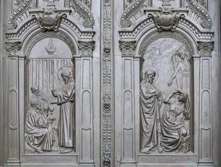 The bronze religious relief 