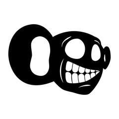 black face cartoon character on a white background