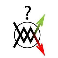 the round icon arrow on white background