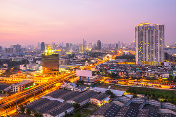 Naklejka na ściany i meble Bangkok, Thailand downtown city skyline