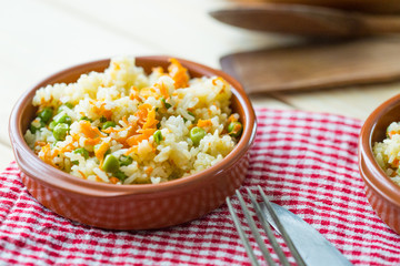 Rice with Carrot and Peas